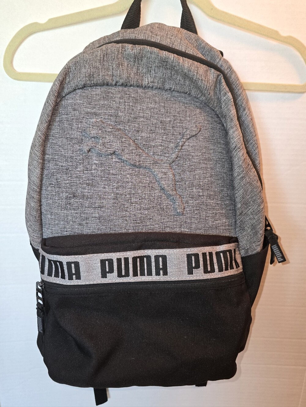 Puma Gray and Black Logo Backpack